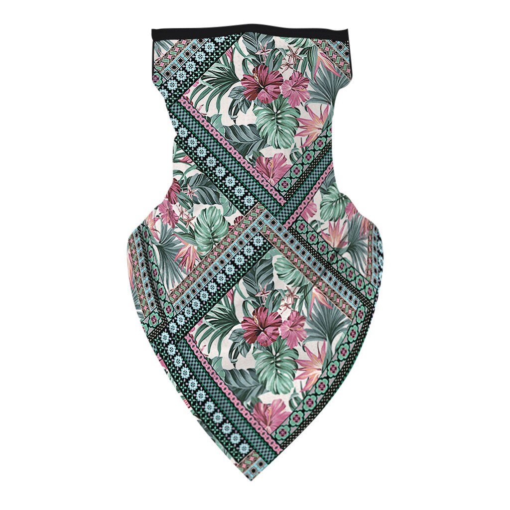 25# Outdoor Print Seamless Magic Scarf Ear Hook Sports Scarf Neck Tube Face Dust Riding Bandana Uv Protection Neck Gaiter
