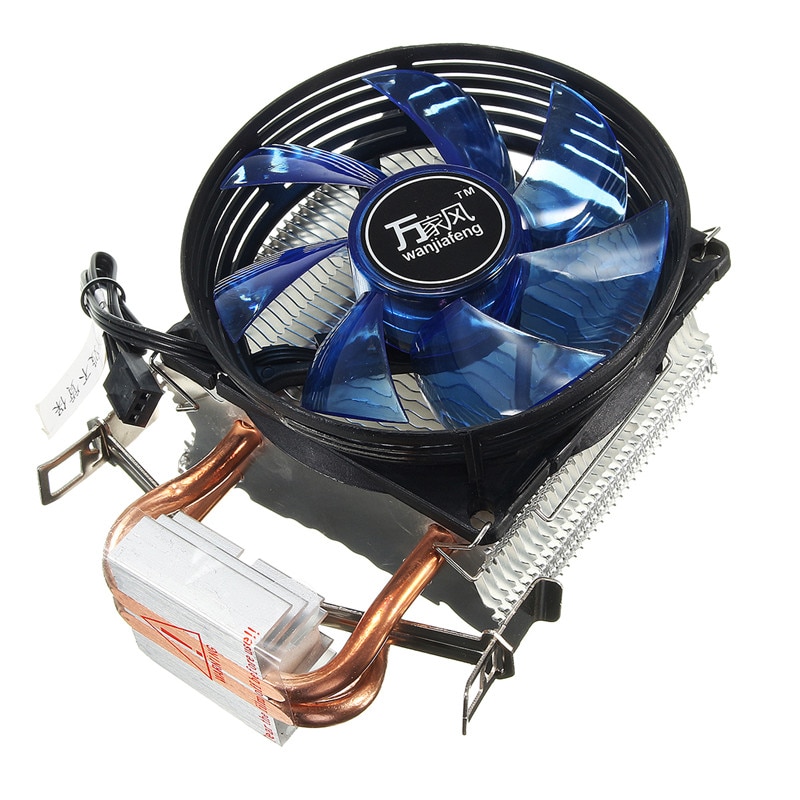 Ventilador de refrigeración de cobre , núcleo de refrigeración LED CPU, ventilador de refrigeración silencioso, disipador de calor para Intel Socket LGA1156/1155/775 AMD AM3