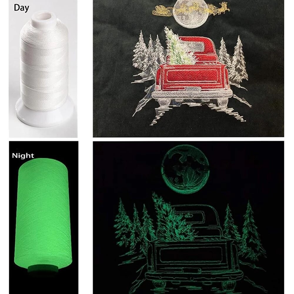 Hilos de bordar luminosos creativos para manualidades, hilo de coser luminoso, luz fluorescente, hilo para disfraz, luz nocturna