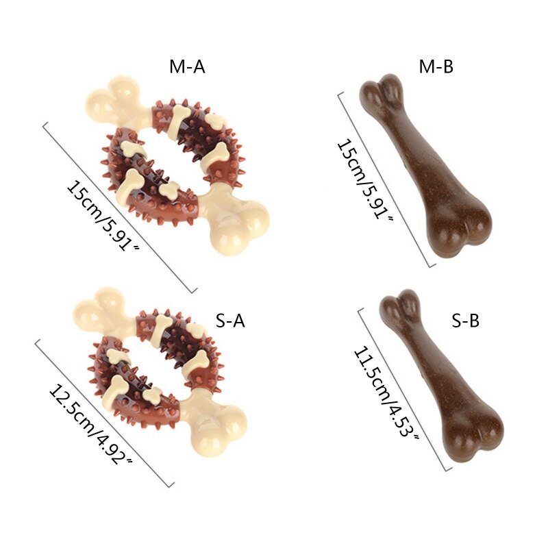 Durable Bone Dog Chew Toy Ergonomic Power Chew Dog Bones Improves Dental Hygiene for Aggressive Chewers Pets Playmate M31 23