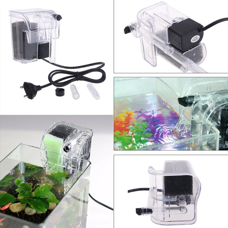 Waterval Hangen Op Externe Zuurstof Pomp Water Filter Voor Aquarium Fish Tank