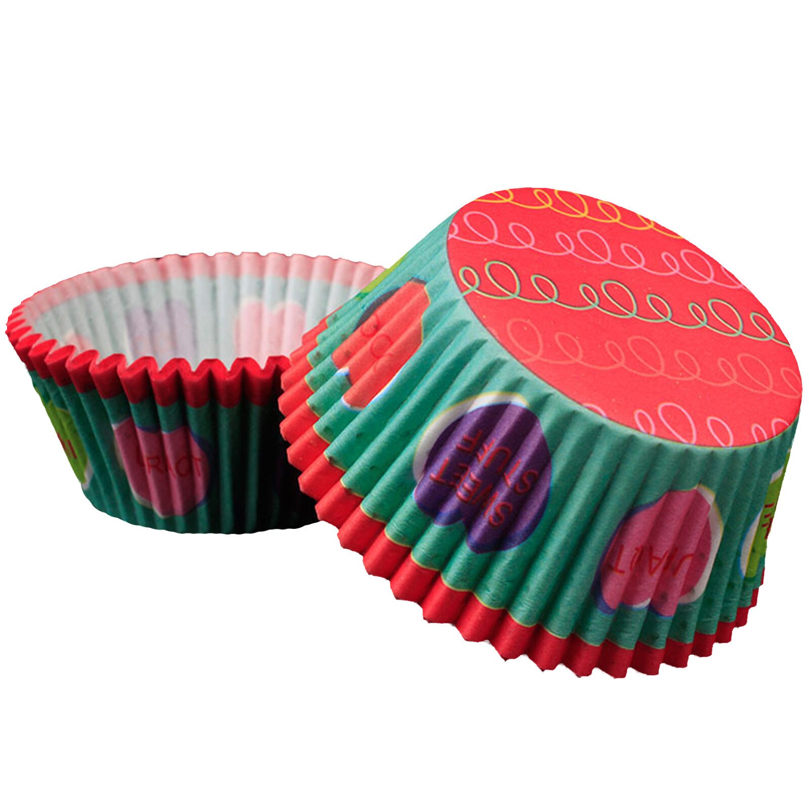 High-resistance Cupcake Cup Baking Utensils Thick High Temperature Resistant Rainbow Paper Cake Budding Pvc Paper Cup#50#50: B