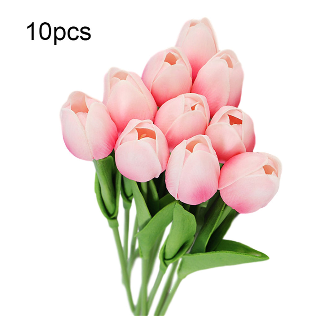 10 Pcs Mooie Tulp Flores Kunstbloemen Tulipany Tulpen Nep Bloem Kerst Decoraties Voor Thuis Bruiloft Decor 35 Cm: 4