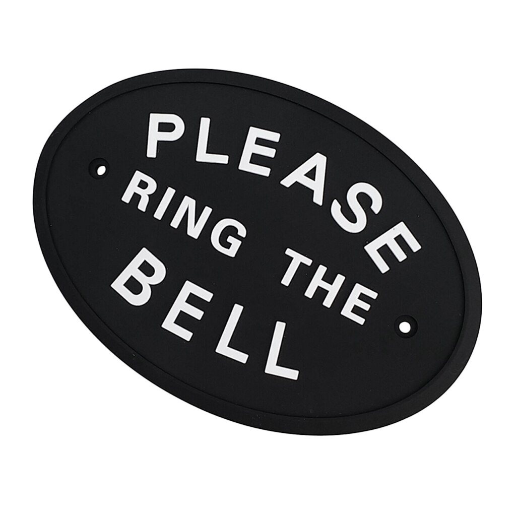 Vintage PLEASE RING THE BELL WALL SIGN Plaque Hand... – Grandado