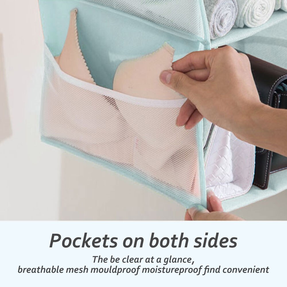 Bolsa de almacenamiento colgante para armario, perchas de ropa de múltiples capas, estante organizador portátil, estante de tela no tejida para sujetar ropa