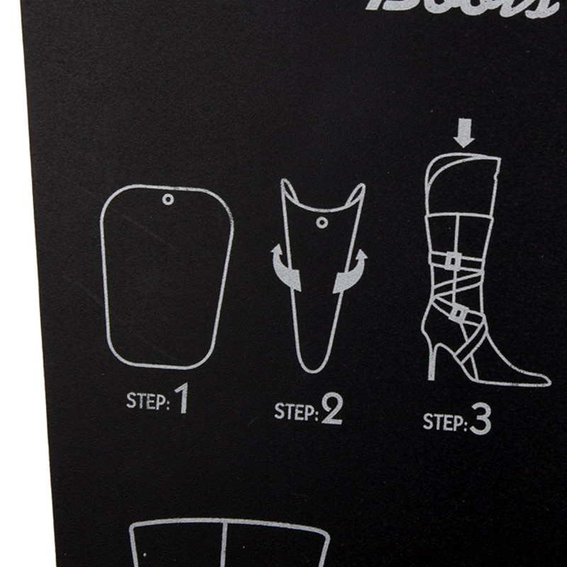 2pcs/Pair Black Boot Stand Holder Women Knee High Boot Inserts Plastic Supporter Storage Closet Shoe Organizer Rack