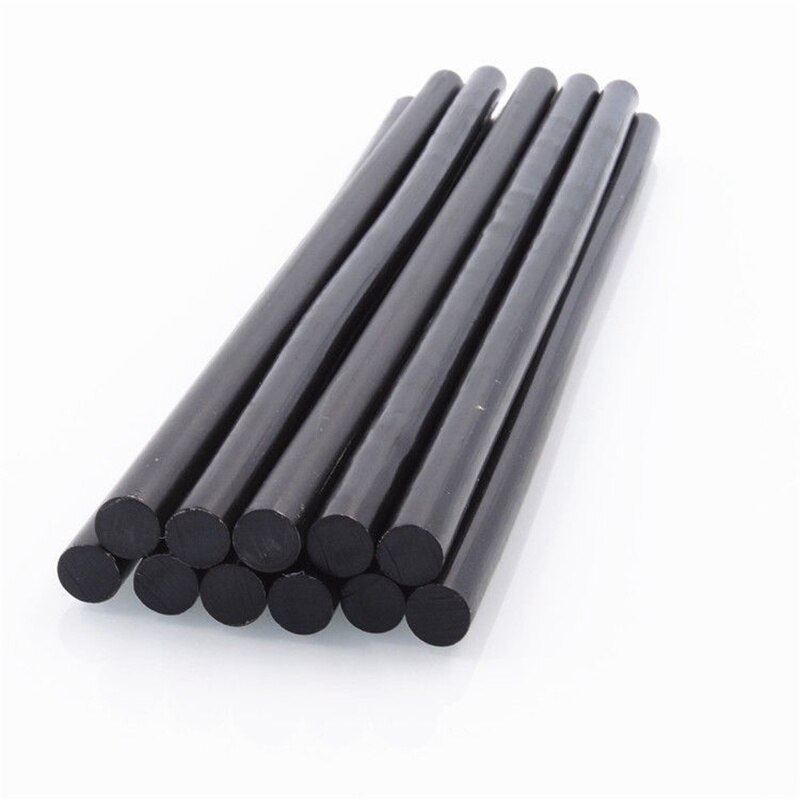 Bâton de colle noire de voiture | Outil de débosselage sans peinture, outil d'élimination de la grêle bâtons de colle thermofusible 7mm x 270mm 10 pièces/ensemble