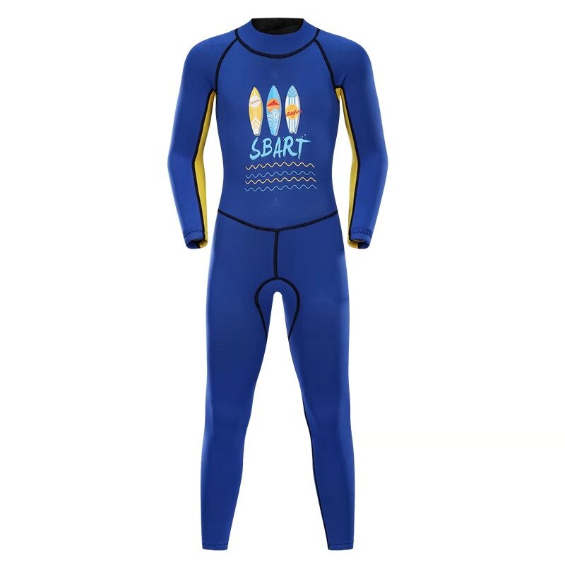 Smart-traje de buceo de neopreno para niños y niñas, traje de neopreno de manga larga, protección contra sarpullido, surf, EO, 2mm, una pieza: A1 / XL