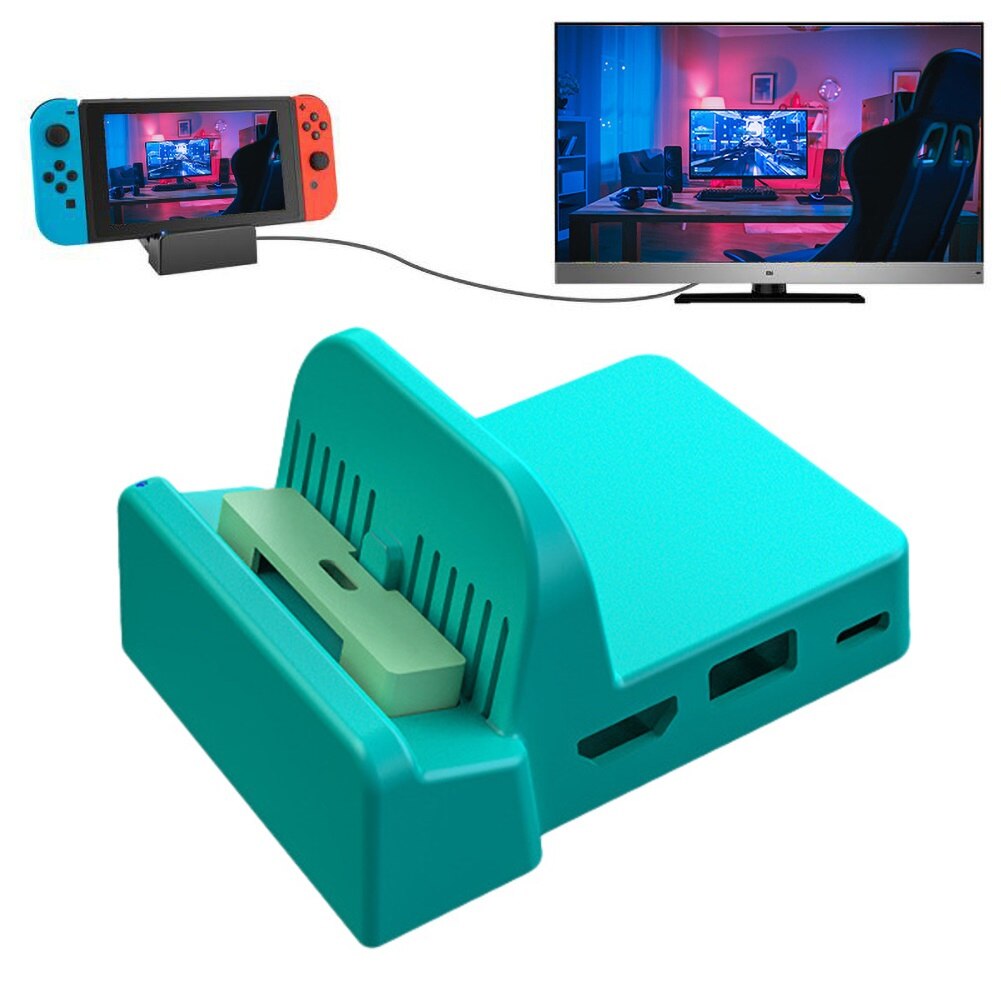 Stazione di Ricarica Nintendo Switch - Supporto Portatile - Convertitore TV - Supporto Gioco