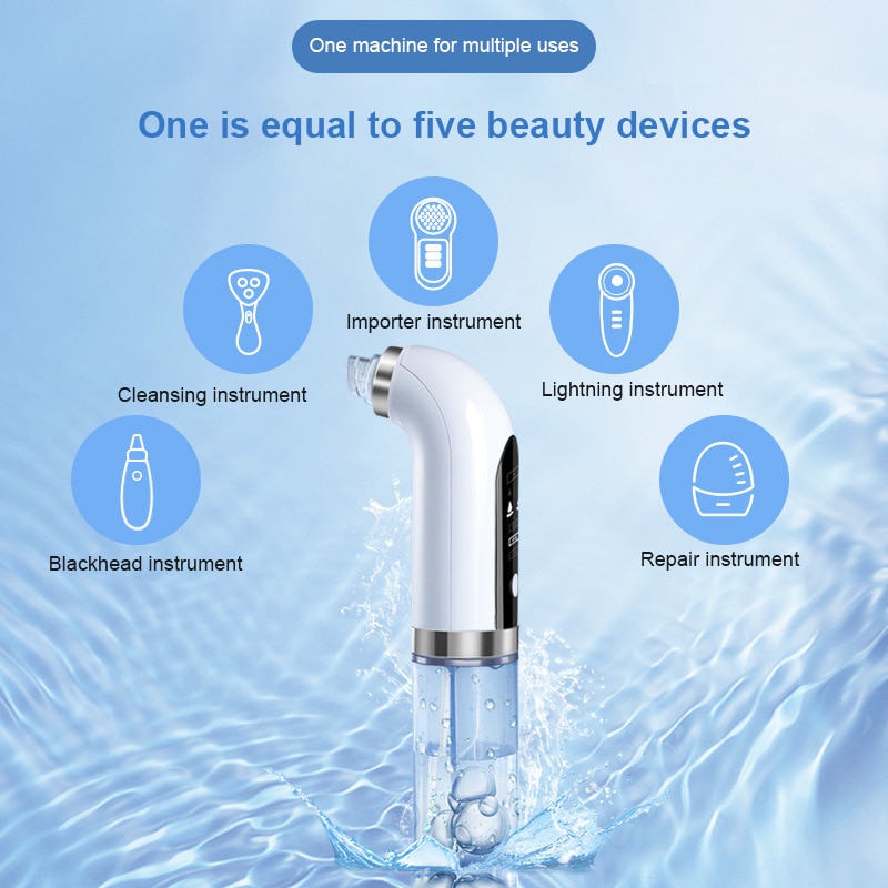 Small Bubble Blackhead Remover Pore Cleaner Nose Acne Pimple Removal Water Cycle Oxygen Injection Facial Cleaning Skin Care Tool