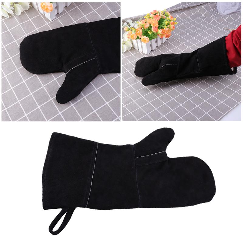 extrem Wärme Feuer Beständig Handschuhe Leder Perfekte für Kamin Herde Backofen Grill Schweißen BBQ Topf Halfter