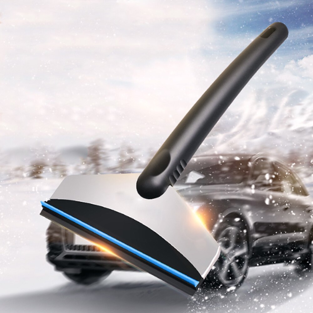 Pala de nieve portátil para coche, rascador de nieve de acero inoxidable, función Muitl, herramienta de extracción de hielo para coche