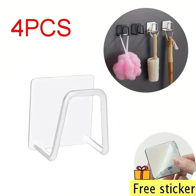 Küche Zubehör Küche Waschbecken Schwamm Halter Regal Klebe Halter Ablauf Trocknen Rack Wand Haken Zubehör Lagerung Organizer: violet