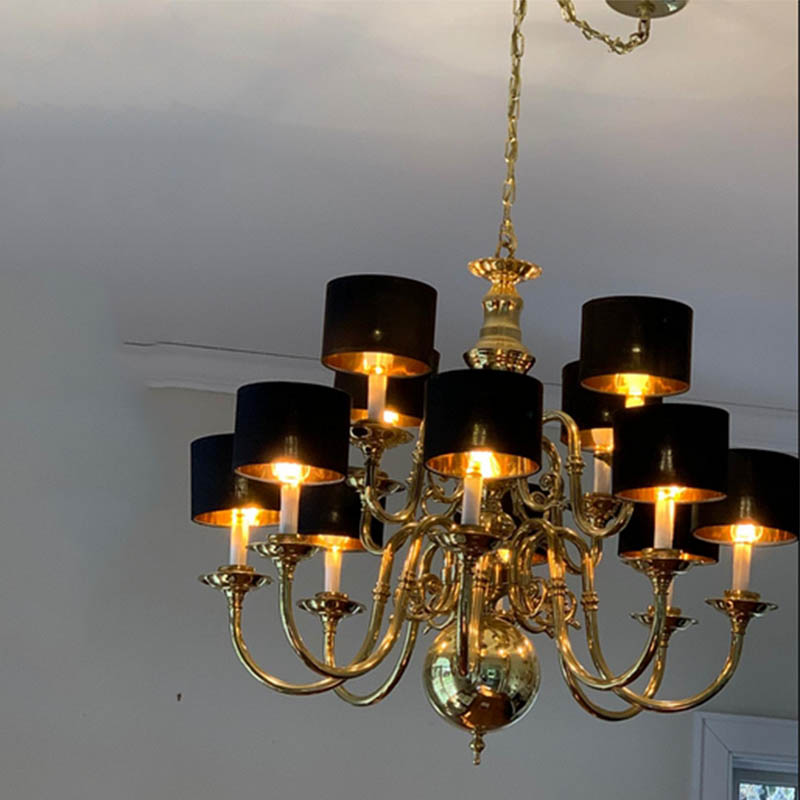 E14/E27 Moderne Rund Leinen Stoff Trommel Lampe Schatten abdeckungen 15-40cm Durchmesser Lampenschirm für DIY Tisch lampe oder Anhänger Ersetzen