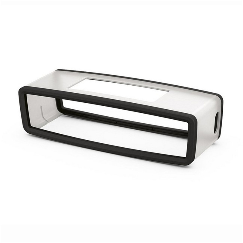 2024 tragbare Silikonhülle für Bose SoundLink Mini 1 2 Bluetooth-Lautsprecher, Anti-Schutzhülle, Hautbox, Lautsprecher, Tasche: Silber