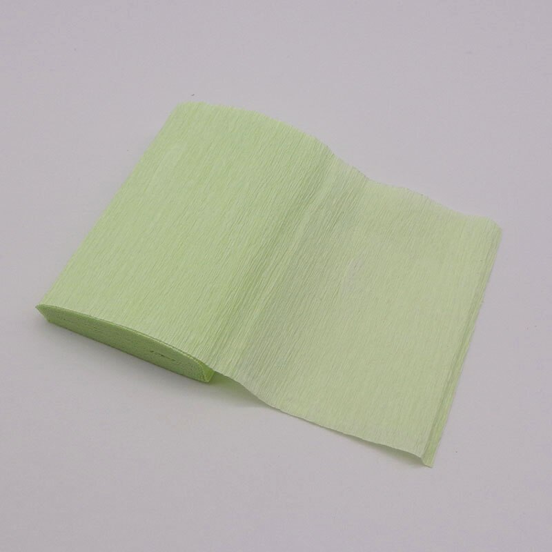 250*15cm Crinkled Crepe Paper Flower Wrapping Craft DIY Paper Streamer Scrapbooking Origami Party Decoration Packing Material: Light Green