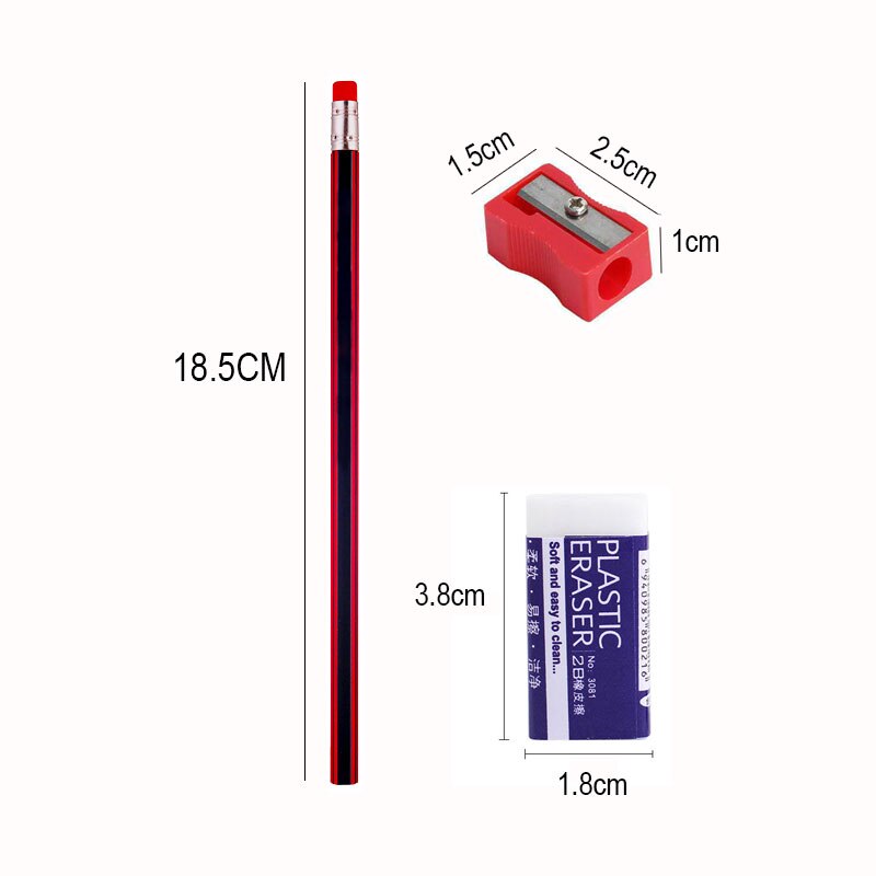 Drawing HB Wooden Lead Pencil 12pcs Painting Pencils/Sharpener/Eraser For School Office Student Writing Graphite Stationery