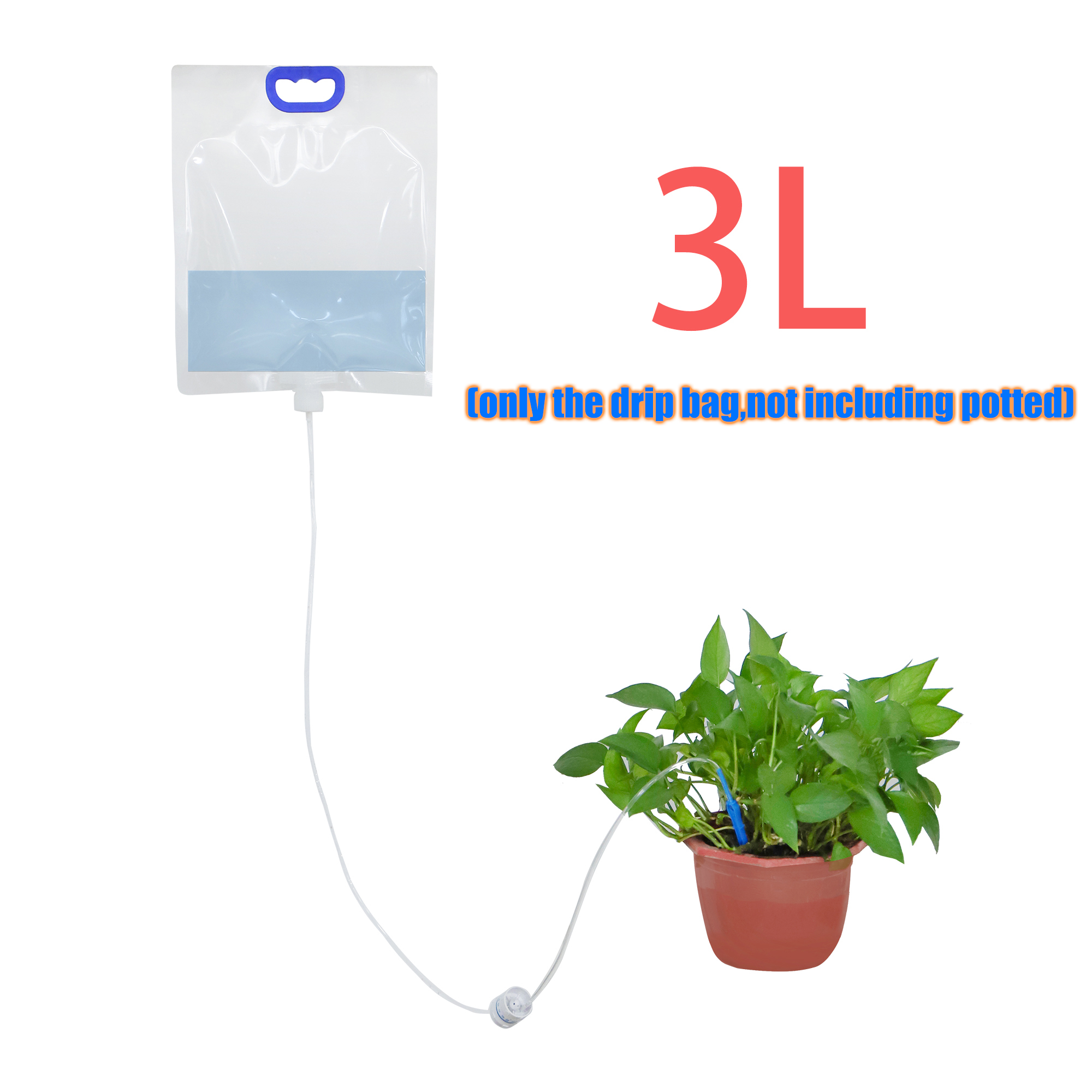 3l/3.5l/5l Plant Irrigatiezak Automatische Gieter Verstelbare Tuinpotten Druppelnaald Apparaat Tuin Water Waterzak: WHITE