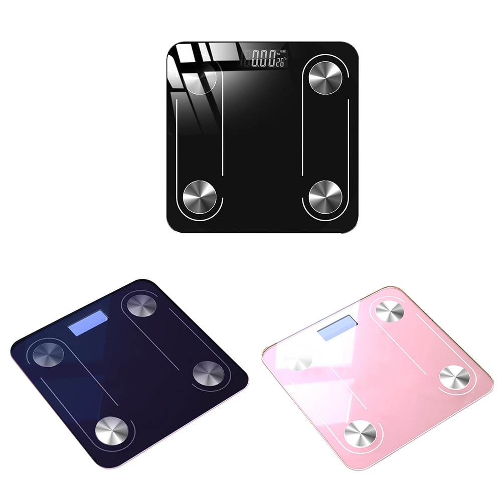 0.2kg-180kg Smart Bluetooth Scale Floor Body Weight Scale USB Rechargeable Tempered Glass Body Fat BMI Weighing Scales