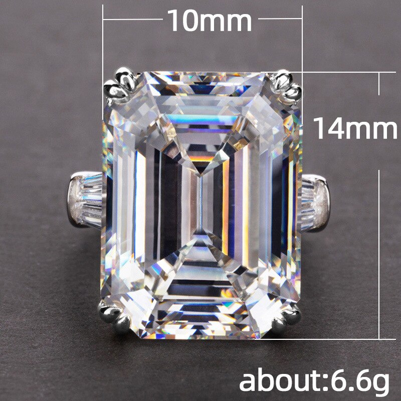 Luksus prinsesse 925 sterling sølv forlovelsesring til kvinder dame jubilæum smykker bulk sælge moonso  r5807