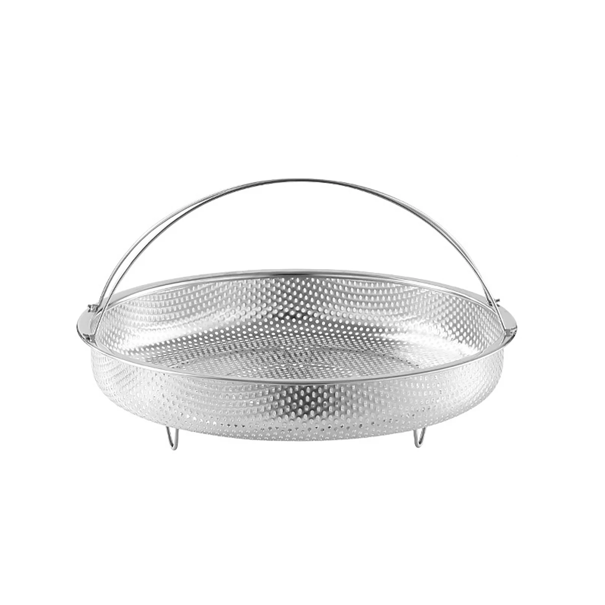 Stainless Steel Food Steamer Basket Pressure Cooker Steamer Basket with Handle Steaming Grid Drain Drainer Cooking Utensils: Default Title