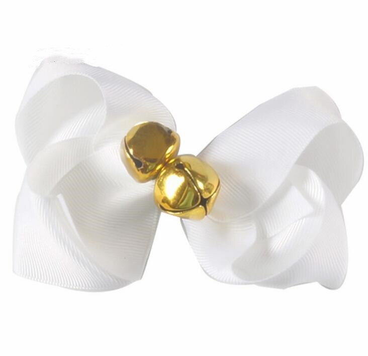 4INCH Christmas Bell Children Bow Hairpin Festive Girl With Buckle Hair Clip for Girls hair accessories: 2