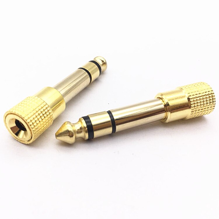 5/3/1Stck Jack 6,35mm Stecker auf 3,5mm Buchse Kopfhörer Verstärker Adapter Mikrofon 6,3 3,5mm Konverter