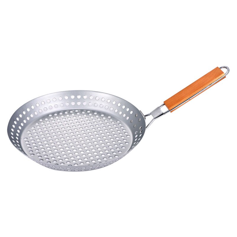 Bakeware Grill Pan Stainless Steel Grill Tray Round Grill Basket With Large Holes Grill Tray Plate For BBQ Grill: Default Title