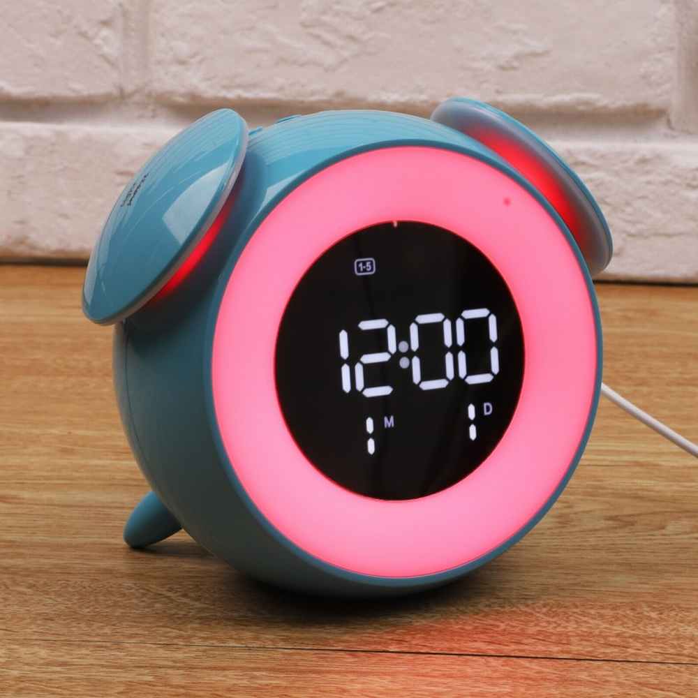 LED Digital uhr wecker nachttisch uhr elektronische Schreibtisch uhr Nacht Licht Sonnenaufgang Sonnenuntergang licht spiegel musik uhr