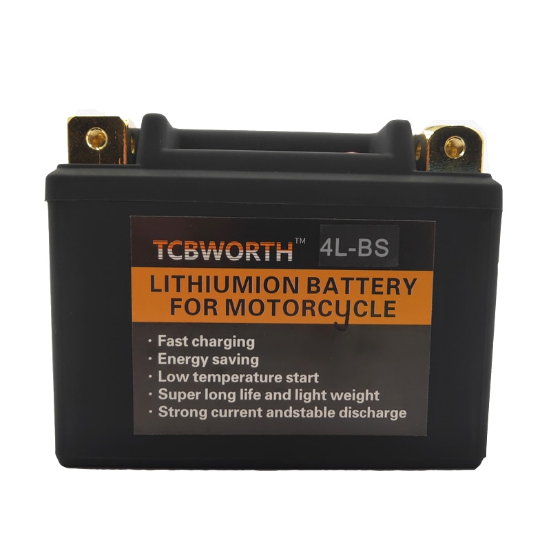 4L-BS 12V Motorcycle Start Battery Deep Cycle 2Ah CCA 160A LiFePO4 Scooter Lithium Battery BMS LFP Replaces YTX4L-BS YT4L YTX4L
