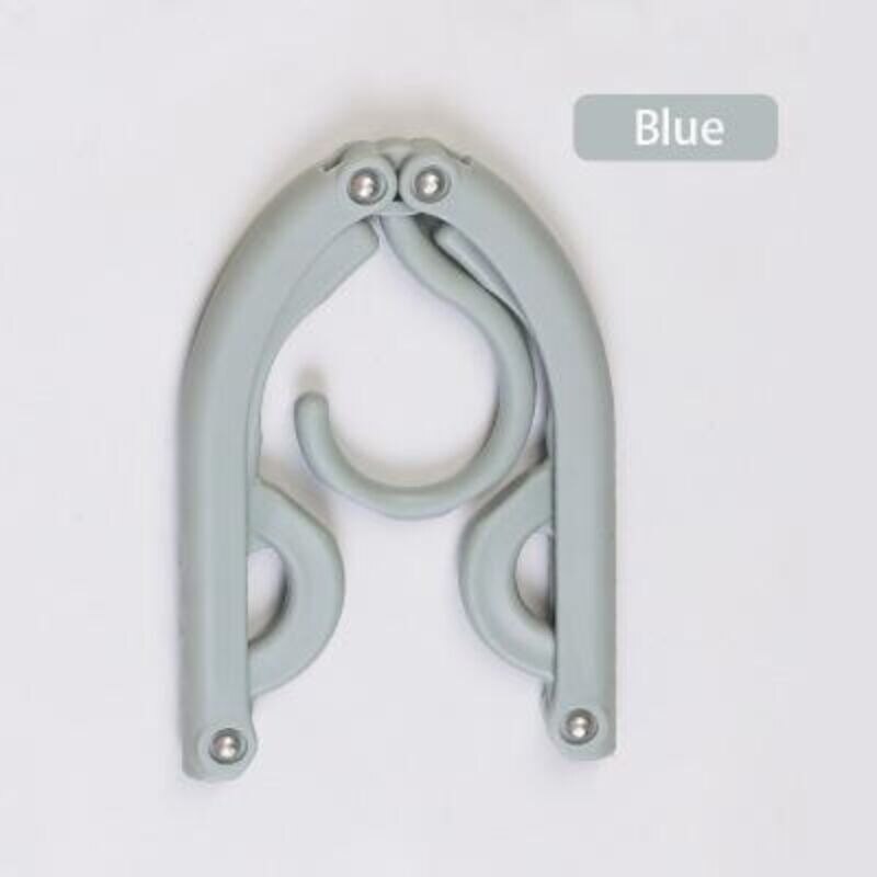 Cintres de voyage portables et rétractables, 10 pièces, organisateur de vêtements, séchage, rangement en plastique, cintres pour vêtements: Bleu