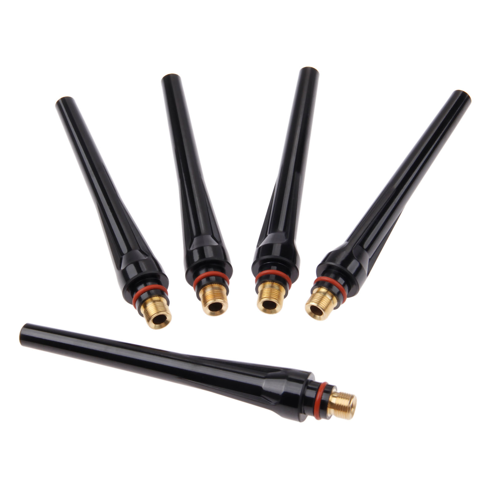 DRELD 5Stck Perücke-schweißen 57Y02 Lange Zurück Kappe für Perücke-schweißbrenner 17 18 26 Serie Tig Verbrauchs 5PK schweißen Lözehn Lieferungen