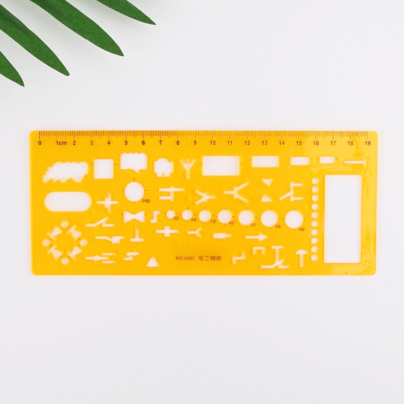 K żywica koła geometryczny szablon linijka wzornik rysunek narzędzie pomiarowe studenci żółty biurowe i szkolne