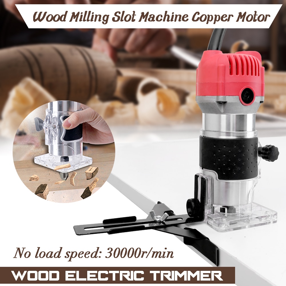 Woodworking Electric Trimming Machine Engraving Electromechanical Wood Milling Slot Machine Copper Motor