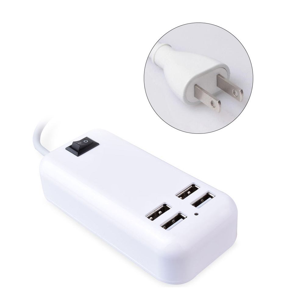 4USB Poorten Telefoon Oplader Hub 25W 5A Desktop Eu/Us/Uk Plug Stopcontact Opladen Uitbreiding Socket power Adapter Voor Iphone