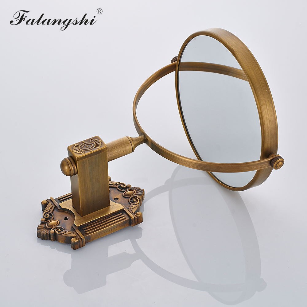 Bathroom Wall Mirror Antique Bronze Euro Style Bath Makeup Mirror Adjustable Round Cosmetic Mirrors Bathroom Accessories WB8901