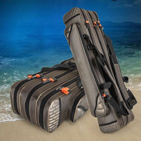 Udendørs 3 lag fisketasker vandtæt fiskegrej taske fiskestang taske stangposer opbevaringskasse karper fiskegrej