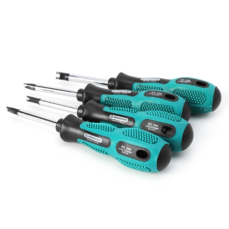 4Pcs Schroevendraaier Set Schroevendraaier Bits U Vork Type Magnetische Sleufschroevendraaier CR-V Multi Functie Hand Tool Set