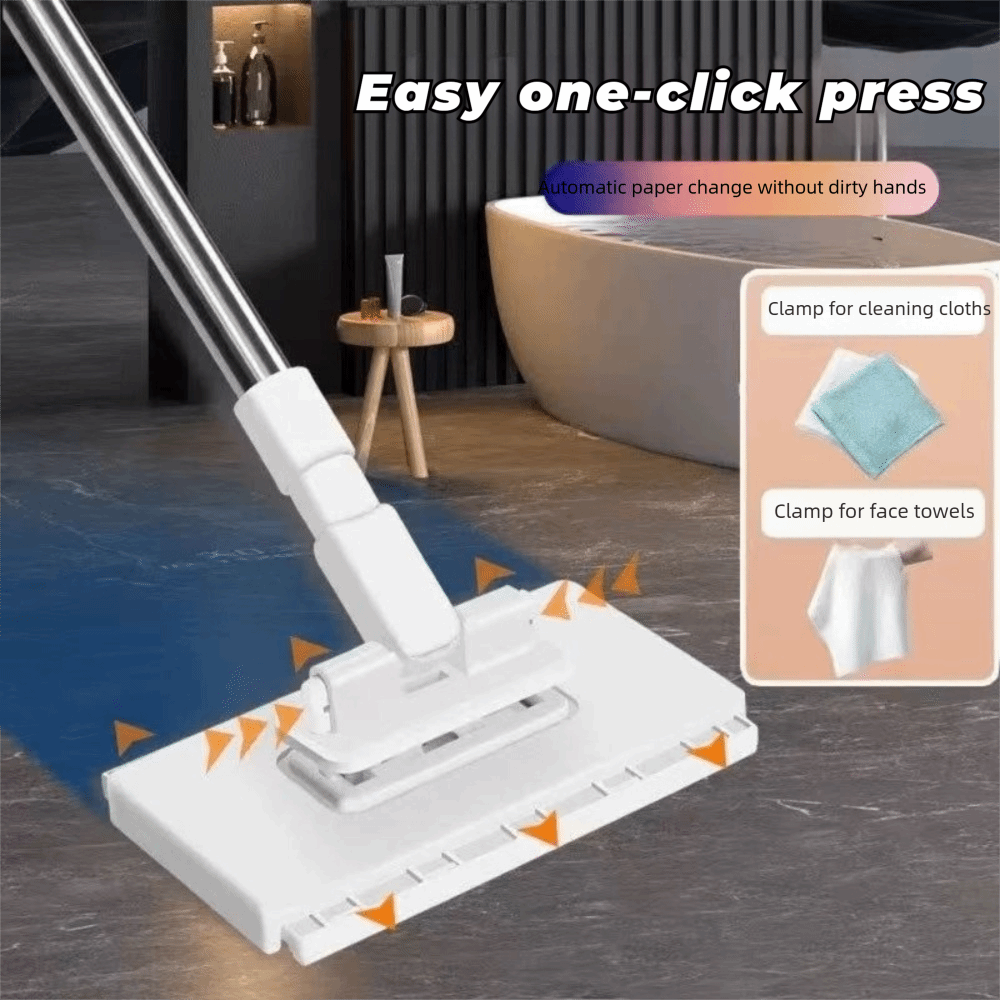 met 3 herbruikbare doeken Handsfree mop 360 ° Draaiende kop klem automatische mop clip lui mop vloerreiniging