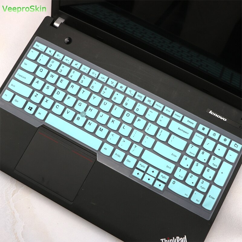 Laptop Keyboard Cover for Lenovo Thinkpad E560 E565 E550 T540P W540 E555 E531 E540 - Ultra-thin Silicone Skin: White Blue