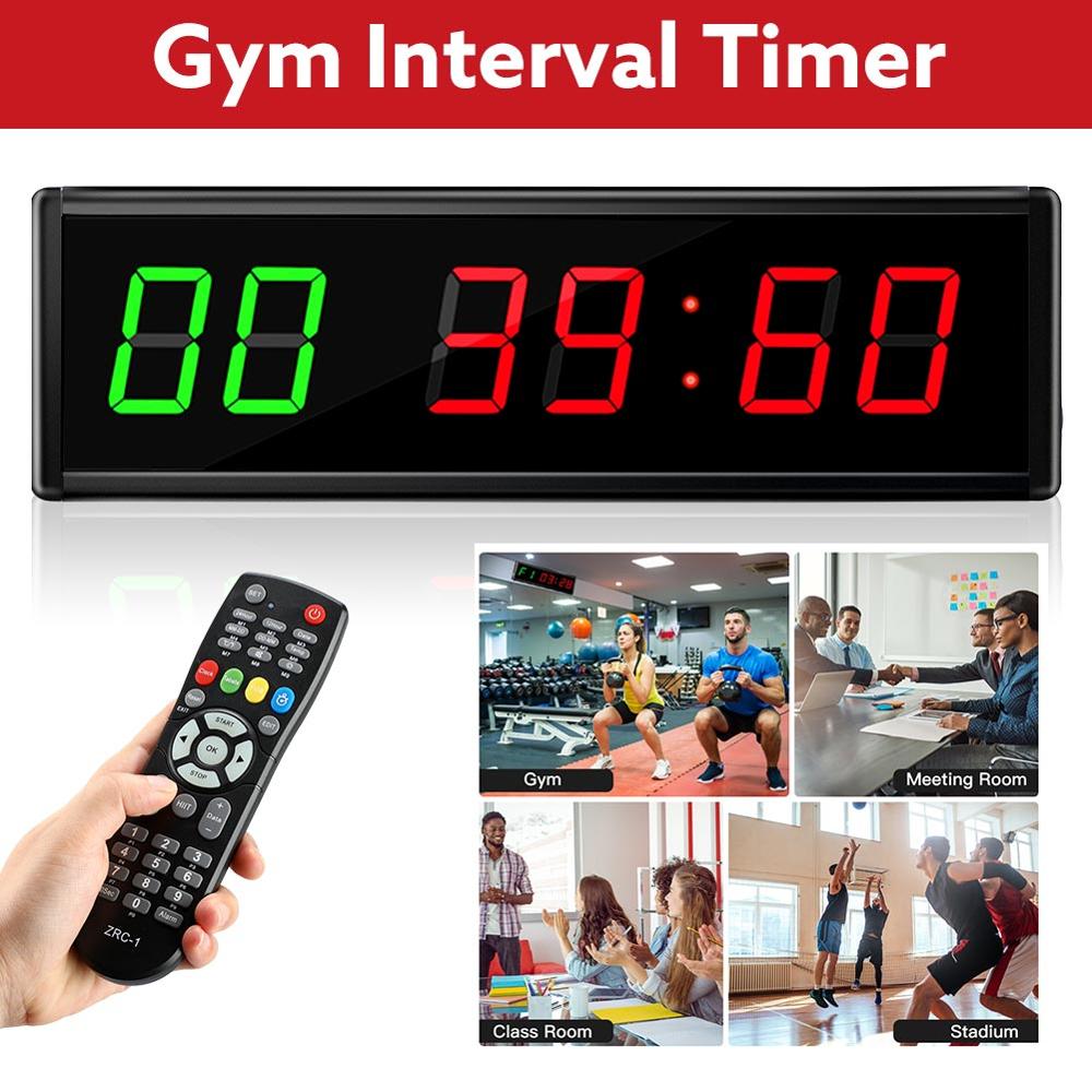Workouts Timer Led Remote Wandklok Stopwatch Interval Timer Prescise Electronicl Klok Met Afstandsbediening Voor Gym Fitness Training