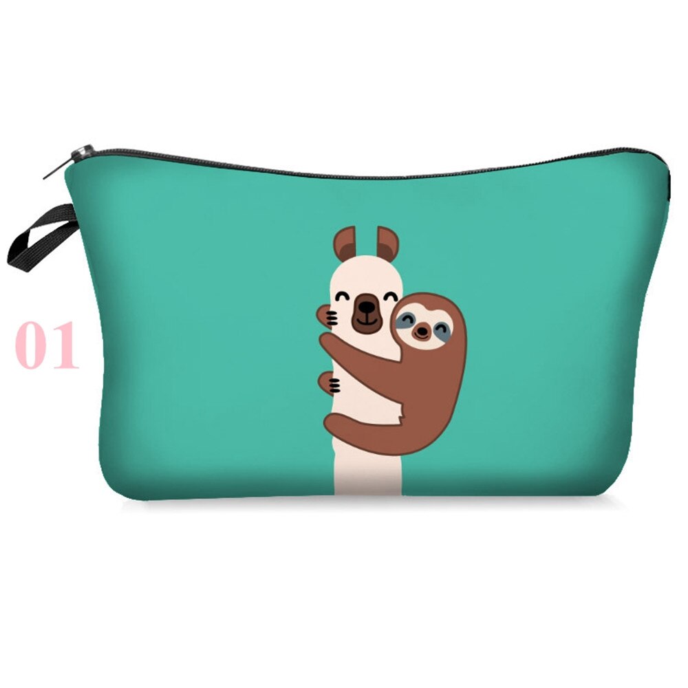 1pc lama modèle maquillage sacs multicolore modèle cosmétiques Pouchs pour voyage dames poche mignon cosmétique sac femmes Style: 1