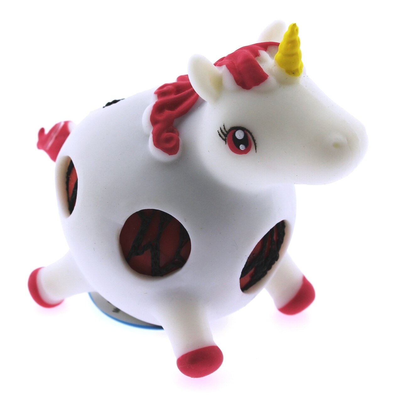 Balle anti-Stress spongieuse bave de licorne rouge