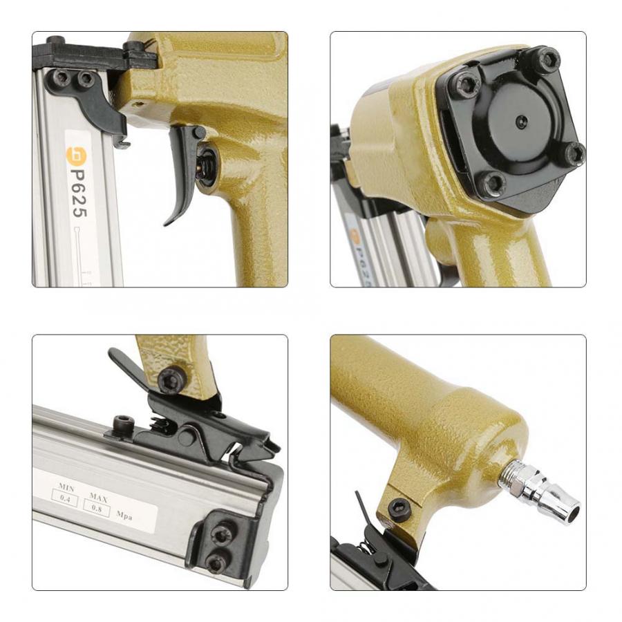 P625-1 Pneumatic Air Pin Nailer Air Stapler for Grain Nail 100pcs Air Nailer Length 10-25mm Air Stapler