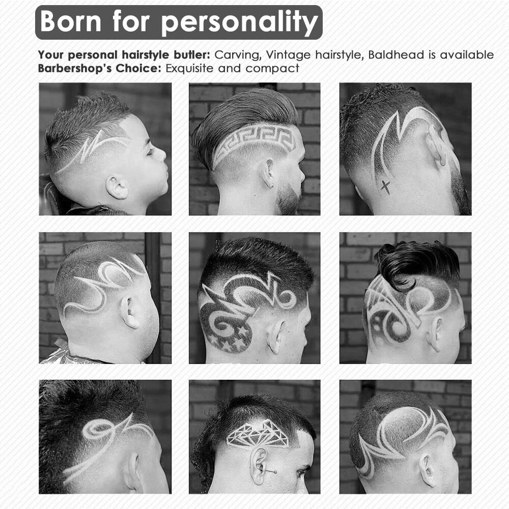 Hair Clipper Men Cordless Electric 0mm Bald Head Shaving Beard Trimmer Finishing Hair Cutting Machine