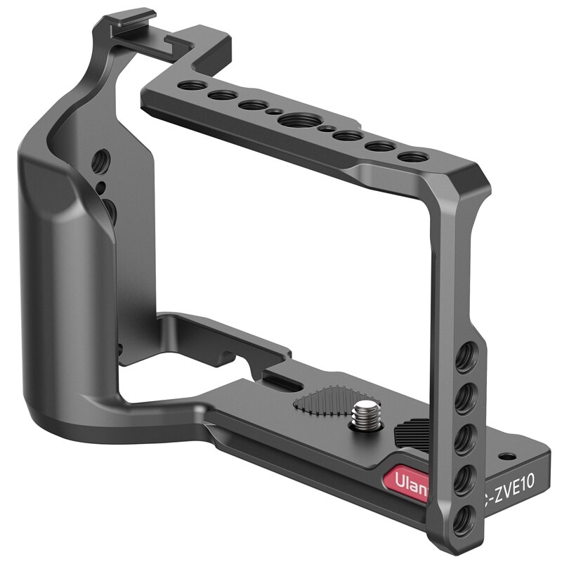 Ulanzi Sony ZVE10 Camera Kooi Met Kooi Handvat Ingebouwde Arca Quick Release Plaat Kooi Rig Kit Voor Sony ZV-E10: Black