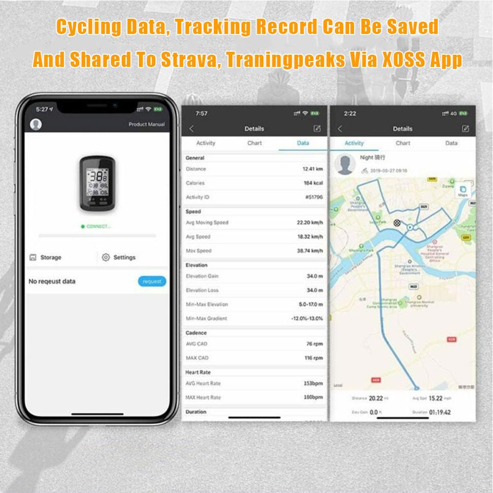 Waterdichte IPX7 Gps G + Draadloze Fiets Computer Lcd Display Bluetooth Ant + Met Cadans Fiets Snelheidsmeter Kilometerteller