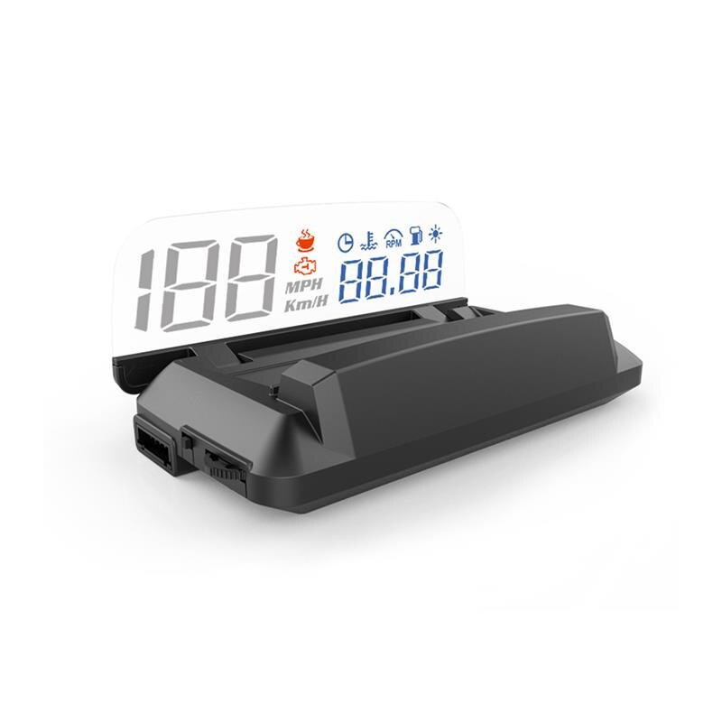 5inch HUD Mirror Car Head Up LED Windscreen Projector Display Digital Speed Projector Security Alarm Data Diagnostic Tool