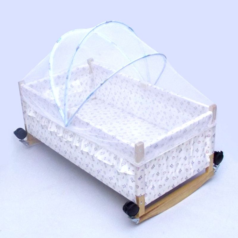 Babybed Bed Mesh Muskietennetten Opvouwbare Zomer Baby Gebogen Muggen Netten Draagbare Wieg Netting Voor Baby Baby Cradle