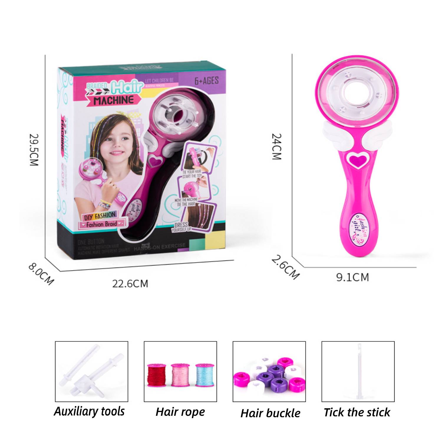 Electric Automatic Hair Braiding DIY Hairstyle Twist Braider Machine Hair braid Weave Roller Toys For Girls: B